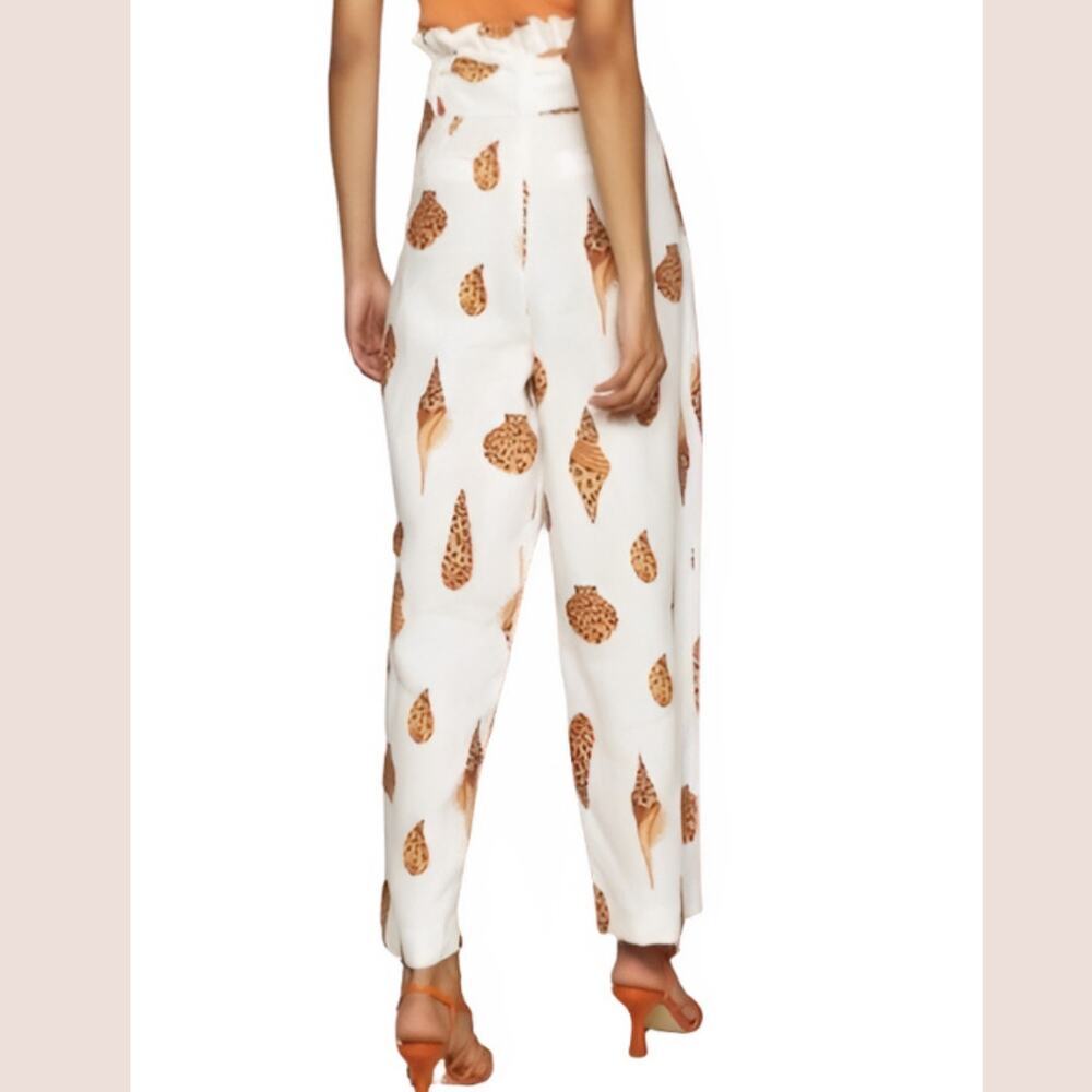 FARM RIO Leopard Shell Paper Bag Pants In Multi XS NEW NWT - Picture 4 of 10